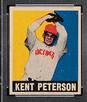 1948-1949 Leaf #42 Kent Peterson (Red Cap) Cincinnati Reds - Front