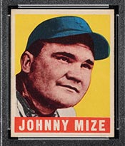 1948-1949 Leaf #46 Johnny Mize New York Giants - Front