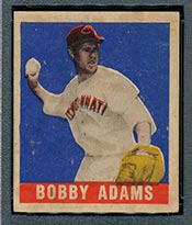 1948-1949 Leaf #54 Bobby Adams Cincinnati Reds - Front