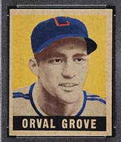 1948-1949 Leaf #66 Orval Grove Chicago White Sox - Front
