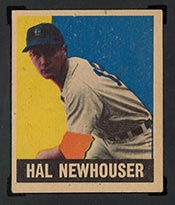 1948-1949 Leaf #98 Hal Newhouser (Photo and Bio Variation) Detroit Tigers - Front