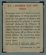 1948 Bowman #23 Double Cut Off Post - Back