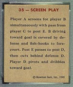 1948 Bowman #35 Screen Play - Back