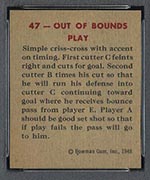 1948 Bowman #47 Out of Bounds Play - Back