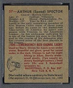 1948 Bowman #57 Arthur Spector Boston Celtics - Back