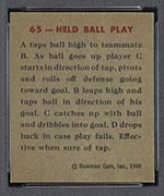 1948 Bowman #65 Held Ball Play - Back