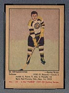 1951-1952 Parkhurst #33 Ed Kryznowski Boston Bruins