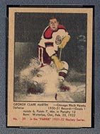 1951-1952 Parkhurst #39 George Clare Martin Chicago Black Hawks