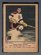 1951-1952 Parkhurst #45 Fred Hucul Chicago Black Hawks