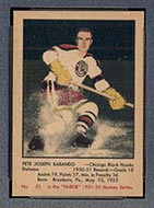 1951-1952 Parkhurst #51 Pete Babando Chicago Black Hawks