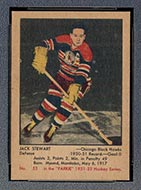 1951-1952 Parkhurst #53 Jack Stewart Chicago Black Hawks