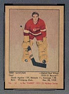 1951-1952 Parkhurst #61 Terry Sawchuk Detroit Red Wings