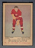 1951-1952 Parkhurst #62 Vic Stasiuk Detroit Red Wings