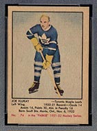 1951-1952 Parkhurst #74 Joe Klukay Toronto Maple Leafs