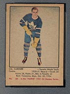 1951-1952 Parkhurst #85 Cal Gardner Toronto Maple Leafs