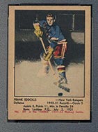 1951-1952 Parkhurst #89 Frank Eddolls New York Rangers