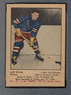 1951-1952 Parkhurst #90 Jack Evans New York Rangers