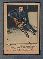 1951-1952 Parkhurst #97 Nick Mickoski New York Rangers