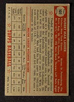 1952 Topps #101 Max Lanier New York Giants - Back