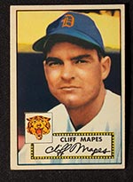 1952 Topps #103 Cliff Mapes Detroit Tigers - Front
