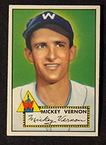 1952 Topps #106 Mickey Vernon Washington Senators - Front