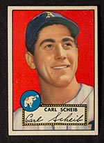 1952 Topps #116 Carl Scheib Philadelphia Athletics - Front