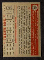 1952 Topps #119 Maurice McDermott Boston Red Sox - Back