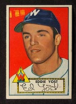 1952 Topps #123 Eddie Yost Washington Senators - Front