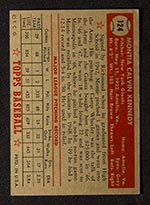 1952 Topps #124 Monte Kennedy New York Giants - Back
