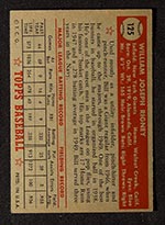 1952 Topps #125 Bill Rigney New York Giants - Back