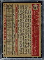 1952 Topps #129 Johnny Mize New York Yankees - Back