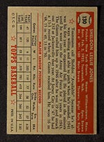 1952 Topps #130 Sheldon Jones New York Giants - Back
