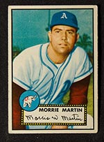 1952 Topps #131 Morrie Martin Philadelphia Athletics - Front