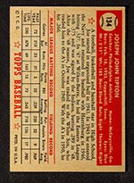 1952 Topps #134 Joe Tipton Philadelphia Athletics - Cream Back