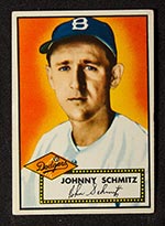 1952 Topps #136 Johnny Schmitz Brooklyn Dodgers - Front