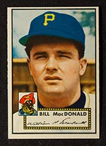 1952 Topps #138 Bill MacDonald Pittsburgh Pirates - Front