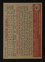 1952 Topps #139 Ken Wood Boston Red Sox - Gray Back