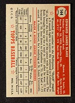 1952 Topps #144 Ed Blake Cincinnati Reds - Cream Back