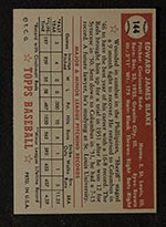 1952 Topps #144 Ed Blake Cincinnati Reds - Gray Back