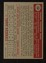 1952 Topps #150 Ted Beard Pittsburgh Pirates - Gray Back