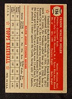 1952 Topps #156 Frank Hiller Cincinnati Reds - Cream Back
