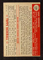 1952 Topps #159 Saul Rogovin Chicago White Sox - Cream Back