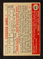 1952 Topps #160 Owen Friend St. Louis Browns - Cream Back