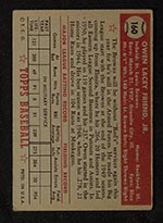 1952 Topps #160 Owen Friend St. Louis Browns - Gray Back