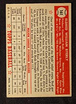 1952 Topps #161 Bud Byerly Cincinnati Reds - Cream Back