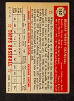 1952 Topps #162 Del Crandall Boston Braves - Cream Back