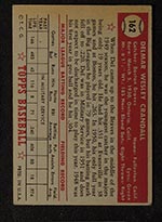 1952 Topps #162 Del Crandall Boston Braves - Gray Back