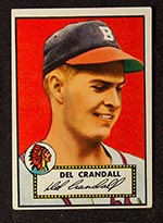 1952 Topps #162 Del Crandall Boston Braves - Front