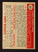 1952 Topps #163 Stan Rojek St. Louis Browns - Cream Back