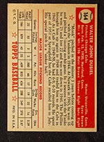 1952 Topps #164 Walt Dubiel Chicago Cubs - Cream Back